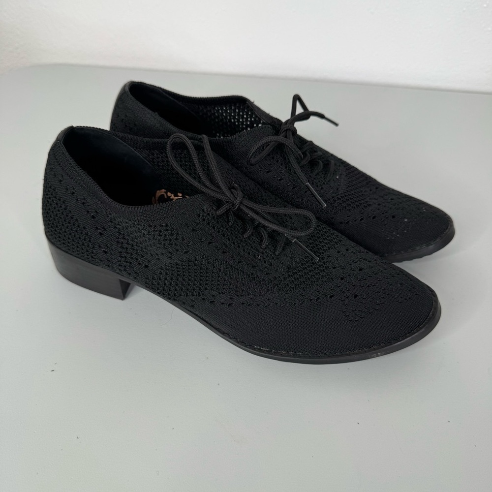 Aetrex Hayben Black‎ Knit Oxford Shoe Size 39